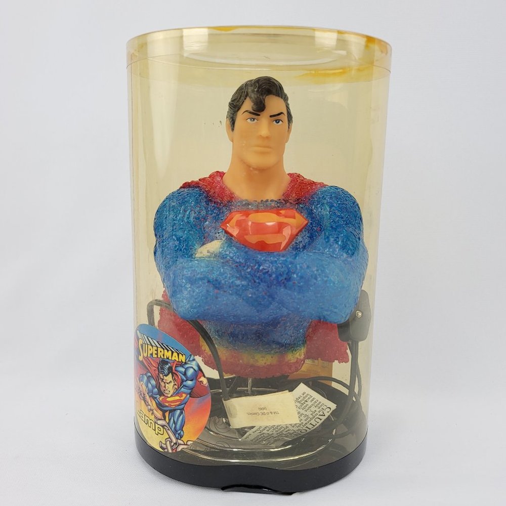NOS 2006 Superman Popcorn Lamp 9" Tall DC Comics